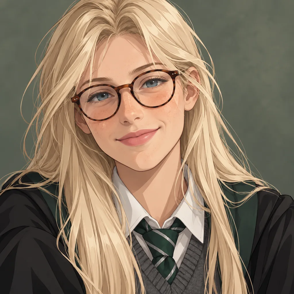 Selfie to Malfoid, anime portrait: sample image